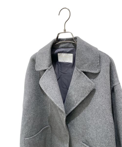 BALLSEY（ボールジィ）BALLSEY (ボールジィ) プレミアムウールリバー オープンカラーショートコート グレー サイズ:36の古着・服飾アイテム