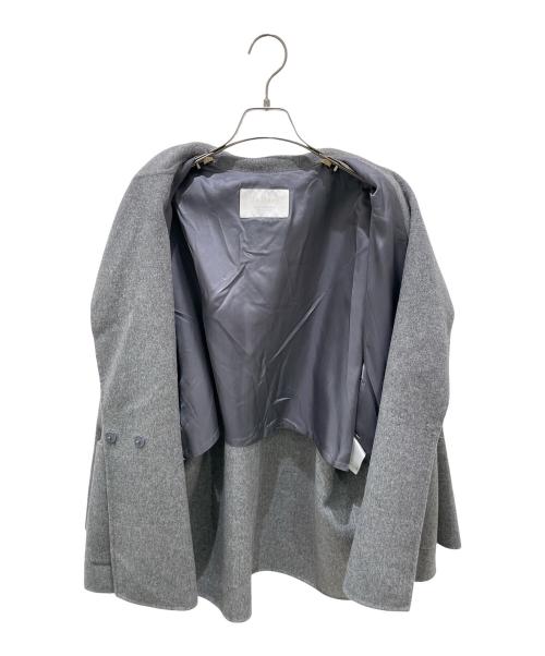 BALLSEY（ボールジィ）BALLSEY (ボールジィ) プレミアムウールリバー オープンカラーショートコート グレー サイズ:36の古着・服飾アイテム