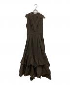L'Orロル）の古着「Volume Shirt Dress」｜ブラウン