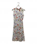 ANAYIアナイ）の古着「ボタニカルデシンプリントボウタイ ワンピース」｜ホワイト