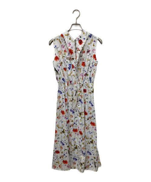 ANAYI（アナイ）ANAYI (アナイ) ボタニカルデシンプリントボウタイ ワンピース ホワイト サイズ:36の古着・服飾アイテム