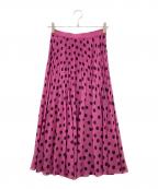 ANAYIアナイ）の古着「ポルカドットプリーツ スカート」｜パープル