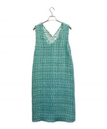 BALLSEY（ボールジィ）の古着「Jade vine Vネックワンピース」｜グリーン