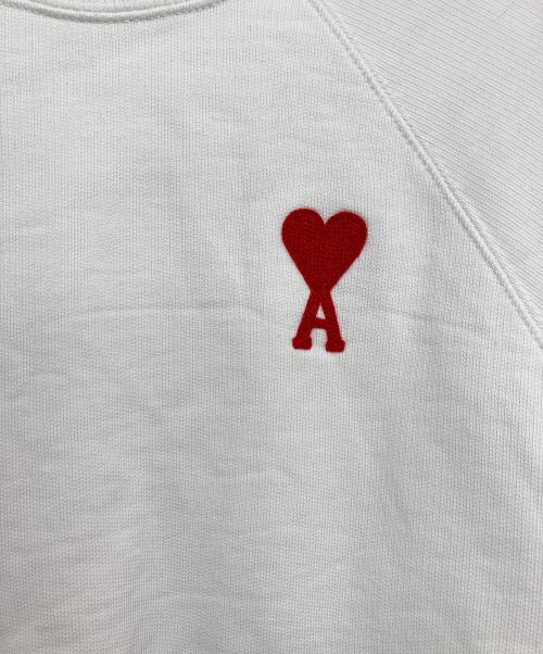 AMI Alexandre Mattiussi（アミアレクサンドルマテュッシ）AMI Alexandre Mattiussi (アミアレクサンドルマテュッシ) ハートロゴ刺繍スウェット ホワイト サイズ:XSの古着・服飾アイテム