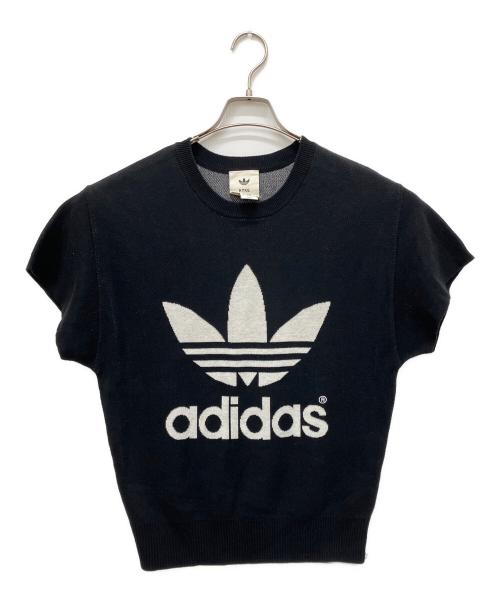 adidas（アディダス）adidas (アディダス) HYKE (ハイク) 半袖サマーニット ブラック サイズ:Mの古着・服飾アイテム