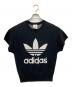 adidas（アディダス）の古着「半袖サマーニット」｜ブラック