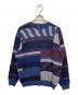 by Parra（バイパラ）の古着「patched your work knitted pullover」｜ブルー×パープル