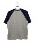 PRADA (プラダ) カシミヤ ラグランTシャツ ネイビー×グレー サイズ:48：80000円