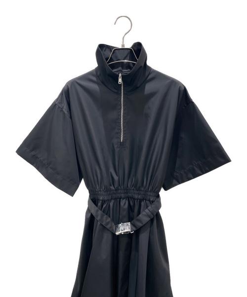 PRADA（プラダ）PRADA (プラダ) ショートスリーブ Re-Nylon ミディドレス ブラック サイズ:36の古着・服飾アイテム