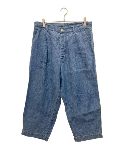 nestrobe confect（ネストローブ コンフェクト）nestrobe confect (ネストローブ コンフェクト) リネンデニムバギーパンツ インディゴ サイズ:4の古着・服飾アイテム