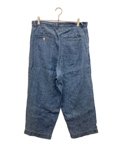nestrobe confect（ネストローブ コンフェクト）nestrobe confect (ネストローブ コンフェクト) リネンデニムバギーパンツ インディゴ サイズ:4の古着・服飾アイテム