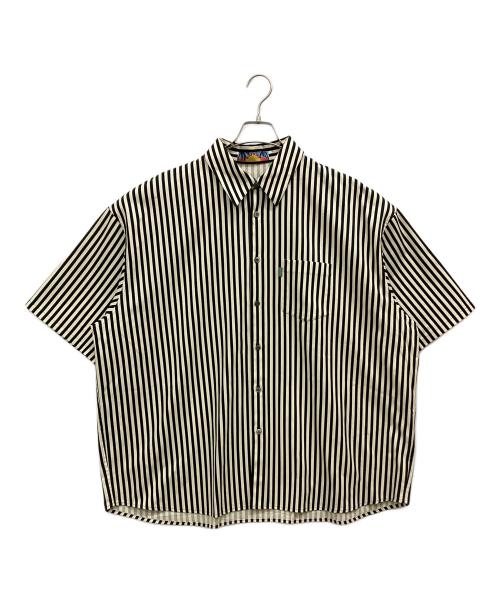 RAFNIST（ラフ二スト）RAFNIST (ラフ二スト) SHIRT “ THE SUN ” / BLACK STRIPE アイボリー×ブラック サイズ:FREEの古着・服飾アイテム