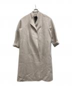 CHAOSカオス）の古着「スーペリアノーカラーコート」｜グレージュ