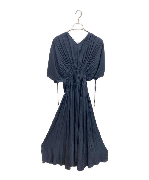 LOKITHO（ロキト）LOKITHO (ロキト) Gatherd Drape Dress ネイビー サイズ:1の古着・服飾アイテム