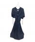 LOKITHO（ロキト）の古着「Gatherd Drape Dress」｜ネイビー