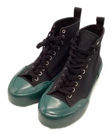 JIL SANDER（ジルサンダー）の古着「キャンバスハイカットスニーカー」｜ブラック