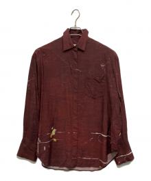 JSELF（ジゼルフ）の古着「Print Silk Shirts -薫-」｜バーガンディー