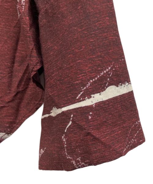 JSELF（ジゼルフ）JSELF (ジゼルフ) Print Silk Shirts -薫- バーガンディー サイズ:Freeの古着・服飾アイテム