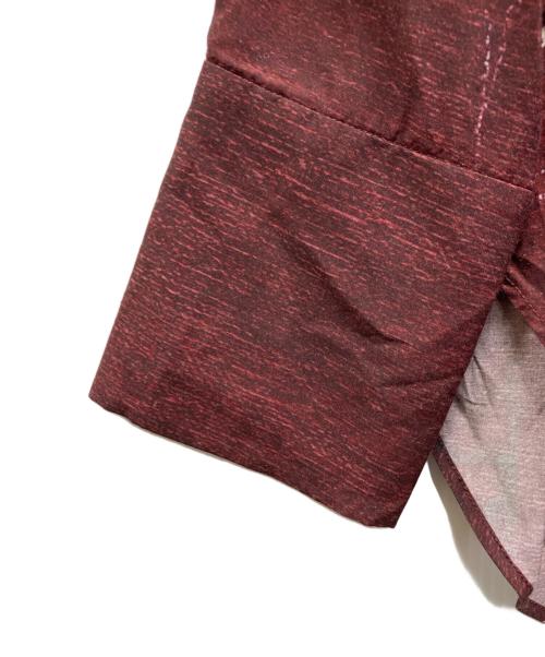 JSELF（ジゼルフ）JSELF (ジゼルフ) Print Silk Shirts -薫- バーガンディー サイズ:Freeの古着・服飾アイテム