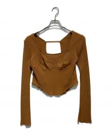 FETICO（フェティコ）の古着「Ribbed Bustier Top」｜キャメル