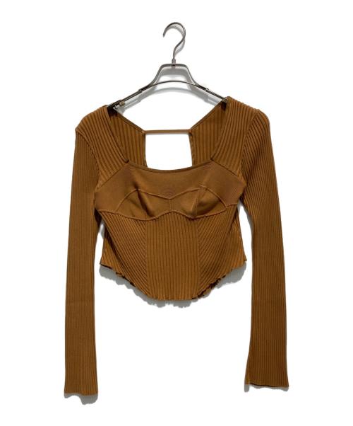 FETICO（フェティコ）FETICO (フェティコ) Ribbed Bustier Top キャメル サイズ:2の古着・服飾アイテム