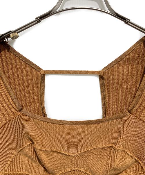 FETICO（フェティコ）FETICO (フェティコ) Ribbed Bustier Top キャメル サイズ:2の古着・服飾アイテム