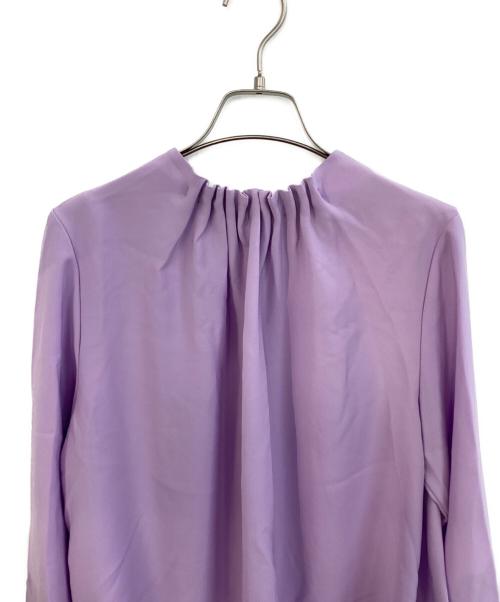 theory luxe（セオリーリュクス）theory luxe (セオリーリュクス) ギャザーブラウス　MARVINE GALI パープル サイズ:38の古着・服飾アイテム
