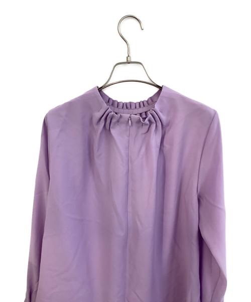 theory luxe（セオリーリュクス）theory luxe (セオリーリュクス) ギャザーブラウス　MARVINE GALI パープル サイズ:38の古着・服飾アイテム