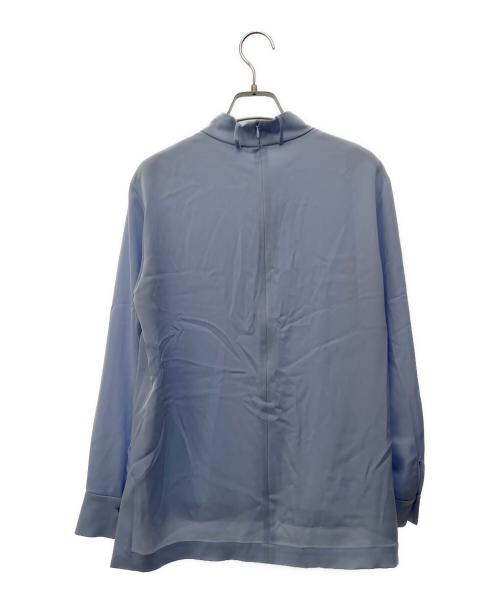 theory luxe（セオリーリュクス）theory luxe (セオリーリュクス) サテンブラウス ブルー サイズ:38の古着・服飾アイテム
