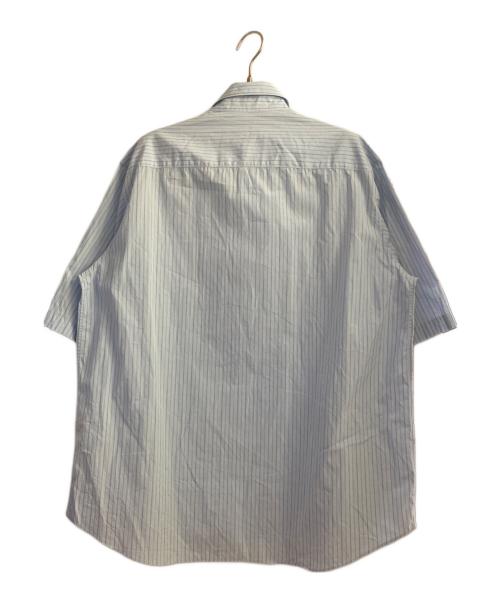 AURALEE（オーラリー）AURALEE (オーラリー) SUVIN HIGH COUNT CLOTH STRIPE HALF SLEEVED SHIRT スカイブルー サイズ:3の古着・服飾アイテム