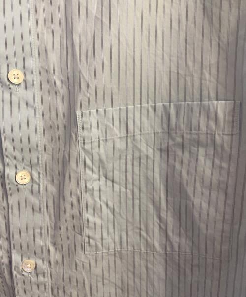 AURALEE（オーラリー）AURALEE (オーラリー) SUVIN HIGH COUNT CLOTH STRIPE HALF SLEEVED SHIRT スカイブルー サイズ:3の古着・服飾アイテム