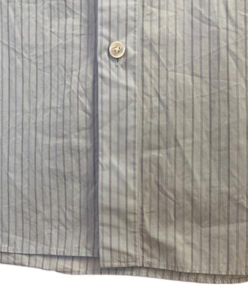 AURALEE（オーラリー）AURALEE (オーラリー) SUVIN HIGH COUNT CLOTH STRIPE HALF SLEEVED SHIRT スカイブルー サイズ:3の古着・服飾アイテム