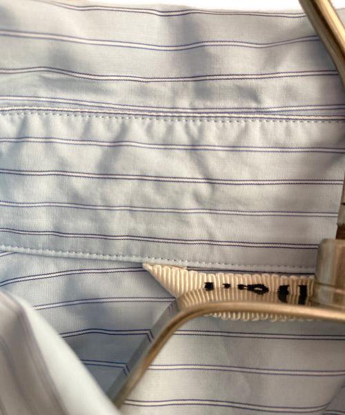 AURALEE（オーラリー）AURALEE (オーラリー) SUVIN HIGH COUNT CLOTH STRIPE HALF SLEEVED SHIRT スカイブルー サイズ:3の古着・服飾アイテム