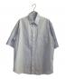 AURALEE（オーラリー）の古着「SUVIN HIGH COUNT CLOTH STRIPE HALF SLEEVED SHIRT」｜スカイブルー