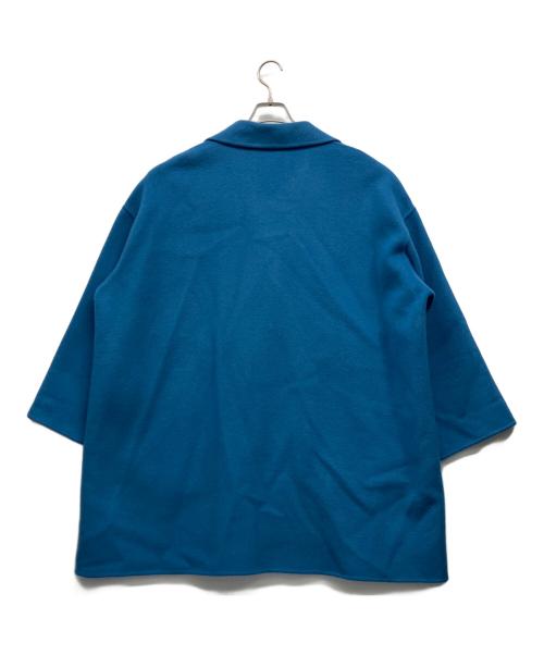Mila Owen（ミラオーウェン）Mila Owen (ミラオーウェン) ワイドシルエットダブルブレストコート ブルー サイズ:ONE SIZEの古着・服飾アイテム