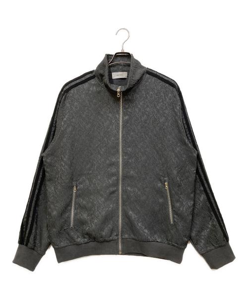 OPENING act（オープニングアクト）OPENING ACT (オープニングアクト) 総柄ジャガードハイネックトラックジャケット グレー サイズ:SIZE Lの古着・服飾アイテム