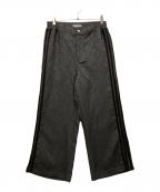 OPENING actオープニングアクト）の古着「総柄ジャガードワイドトラックパンツ」｜グレー