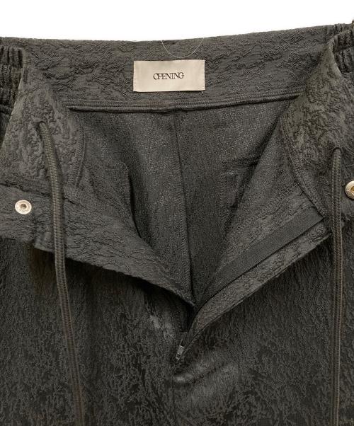 OPENING act（オープニングアクト）OPENING act (オープニングアクト) 総柄ジャガードワイドトラックパンツ グレー サイズ:SIZE Mの古着・服飾アイテム