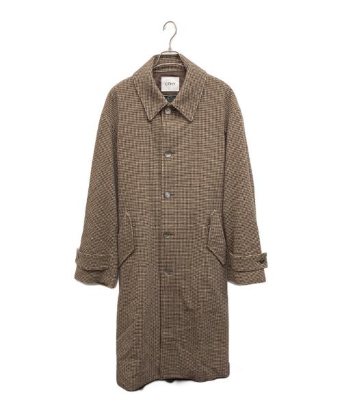 CTHY（シティ）CTHY (シティ) WOOL SOUTAIN COLLAR COAT　ウールステンカラーコート ブラウン サイズ:3の古着・服飾アイテム