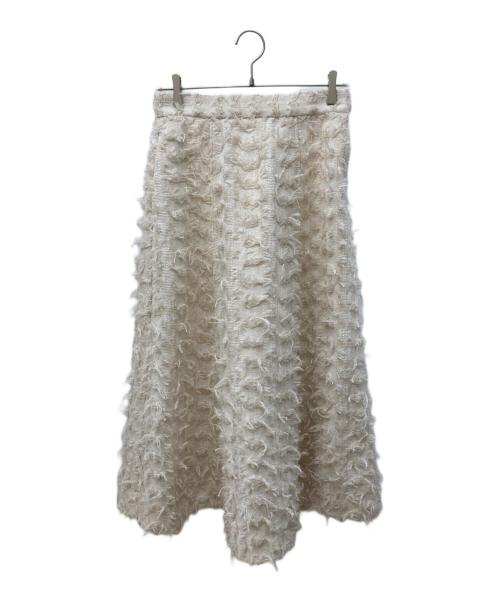 CADUNE（カデュネ）CADUNE (カデュネ) フラッグヤーンスカート アイボリー サイズ:36の古着・服飾アイテム