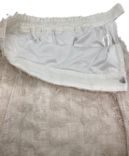 CADUNE（カデュネ）CADUNE (カデュネ) フラッグヤーンスカート アイボリー サイズ:36の古着・服飾アイテム
