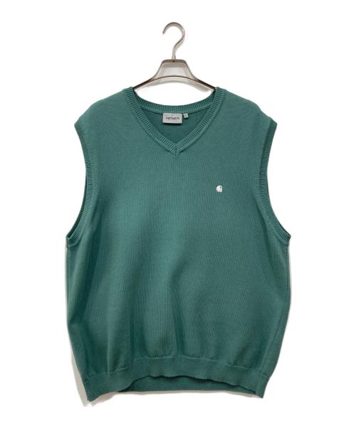 CarHartt（カーハート）CarHartt (カーハート) Madison Vest Sweater ブルー サイズ:XLの古着・服飾アイテム