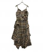 SLYスライ）の古着「ASYMMETRY HEM CAMI ロングワンピース」｜グレー