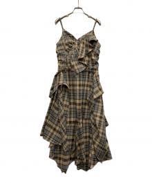 SLY（スライ）の古着「ASYMMETRY HEM CAMI ロングワンピース」｜グレー
