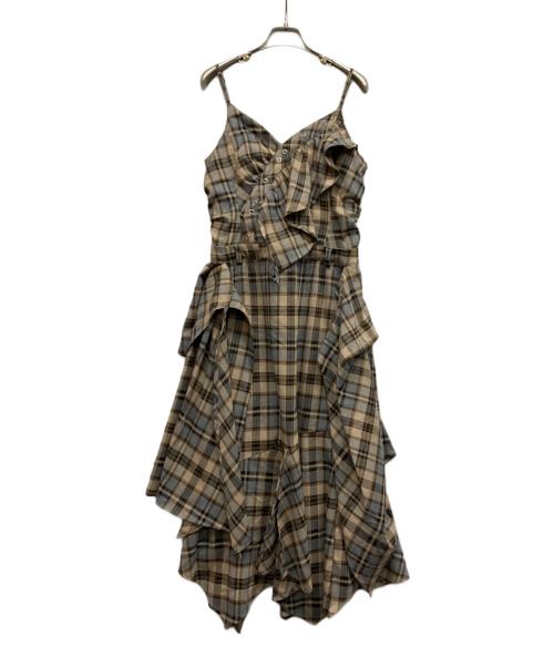 SLY（スライ）SLY (スライ) ASYMMETRY HEM CAMI ロングワンピース グレー サイズ:Freeの古着・服飾アイテム