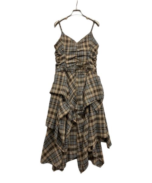 SLY（スライ）SLY (スライ) ASYMMETRY HEM CAMI ロングワンピース グレー サイズ:Freeの古着・服飾アイテム