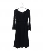 Mame Kurogouchiマメクロゴウチ）の古着「river lace sleeve dress/リバーレーススリーブドレス」｜ブラック