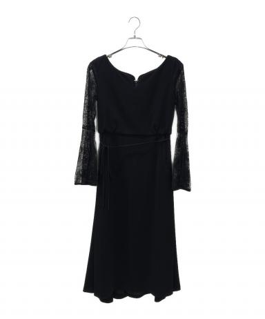 マメクロゴウチ　リバーレースワンピース　ブラック 中古・古着通販】Mame Kurogouchi (マメクロゴウチ) river lace sleeve