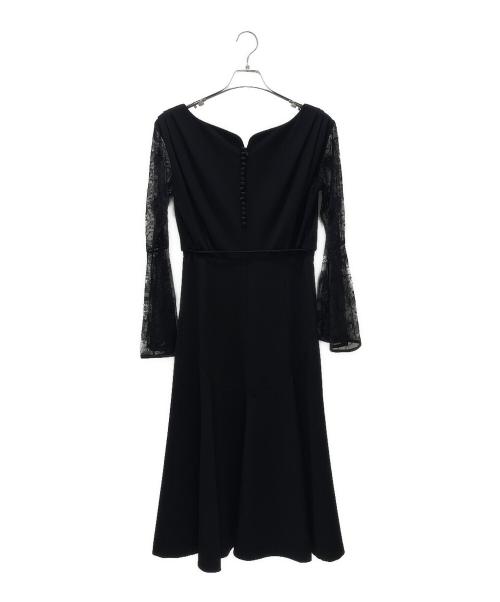 Mame Kurogouchi（マメクロゴウチ）Mame Kurogouchi (マメクロゴウチ) river lace sleeve dress/リバーレーススリーブドレス ブラック サイズ:1の古着・服飾アイテム