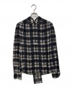 Saint Laurent Parisサンローランパリ）の古着「チェックシャツ　660889」｜ブラック